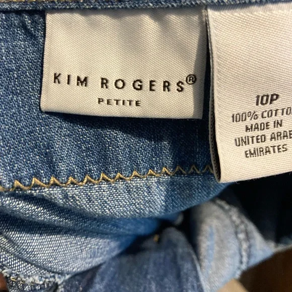 Kim Rogers Classic Women Blue Denim Jean Skirt Size 10p - Picture 12 of 12
